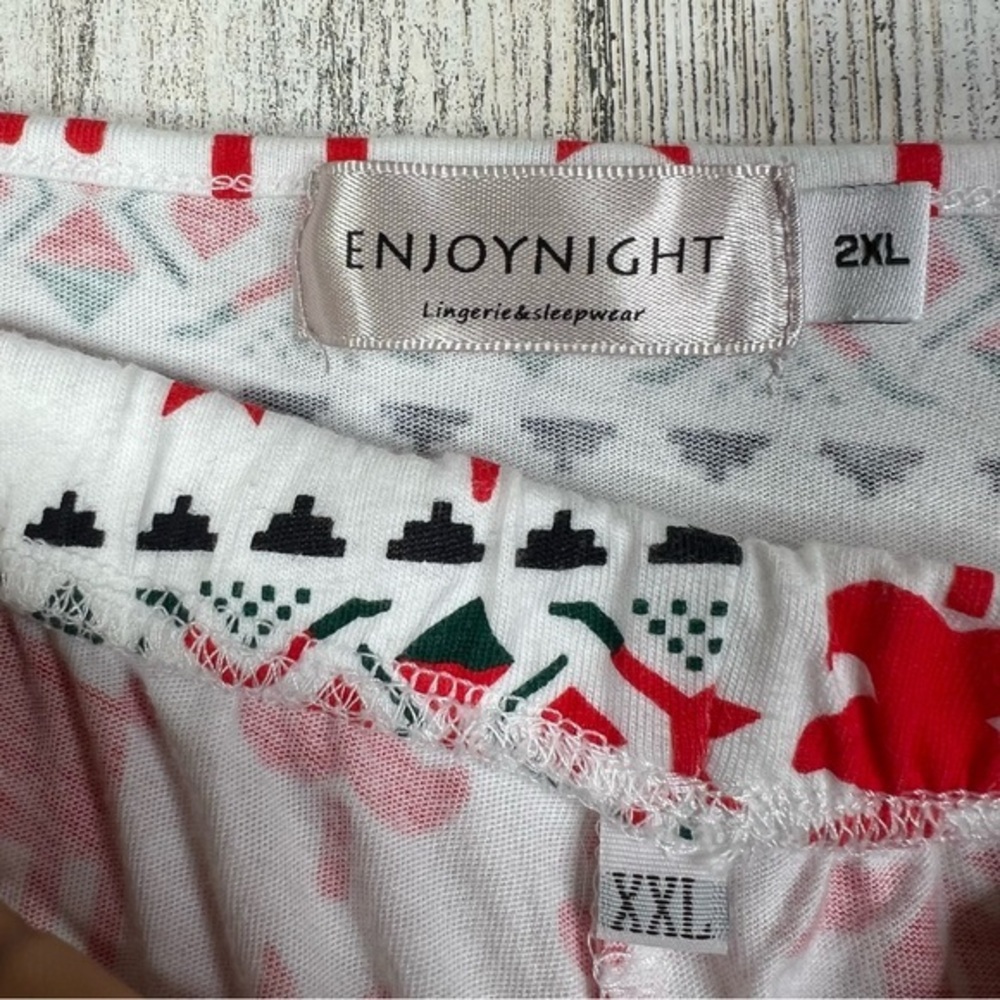 Women's Pajama Sets Cotton Sleepwear Tops w Capri Pants Cute Pjs by Enjoynight - Picture 12 of 13